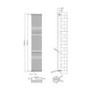 Vertical Tall Anthracite Radiator - 1800 x 324mm