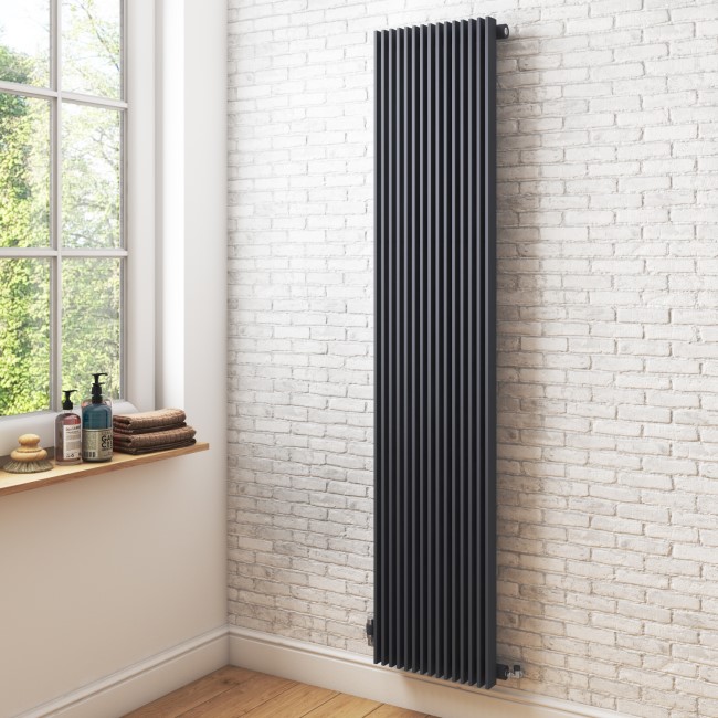 Vertical Anthracite Tall Radiator - 1800 x 399mm