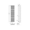 GRADE A2 - Anthracite Vertical Designer Radiator - 1800 x 399mm - 5703 BTU&#39;s