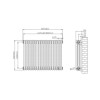 White Horizontal Traditional Column Radiator - 600 x 821mm