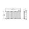 Horizontal White Traditional Column Radiator - 600 x 1177mm