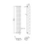 Anthracite Vertical Tall Radiator with Flat Panels - 1800 x 300mm