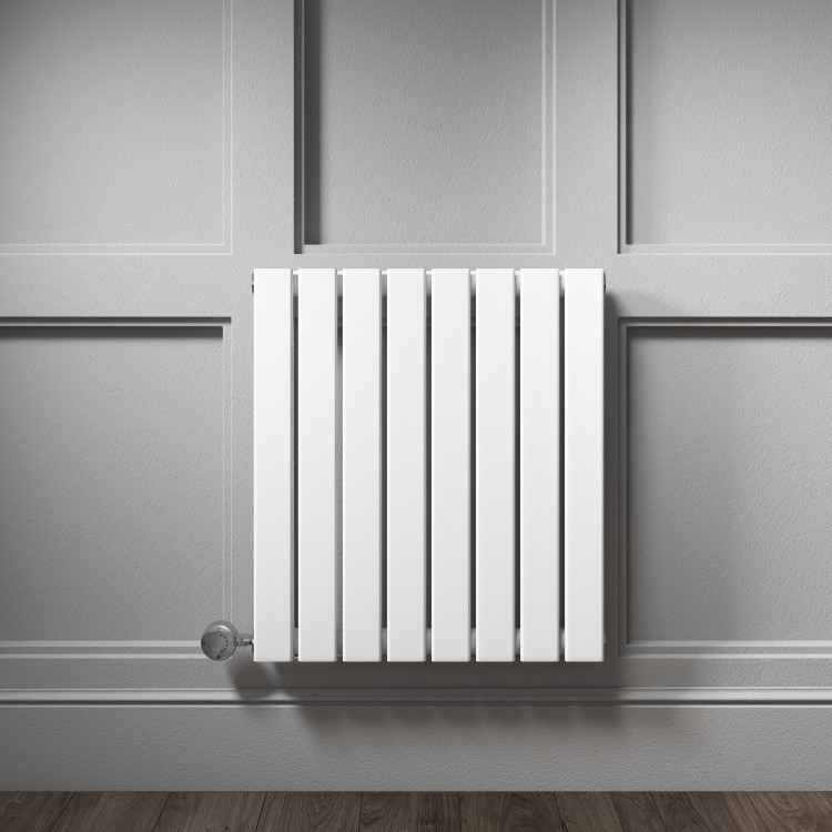 White Horizontal Flat Panel Radiator - 600 x 600mm