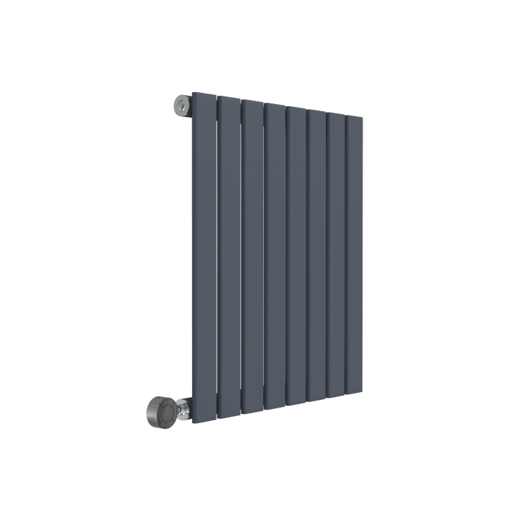 Horizontal Anthracite Flat Panel Radiator - 600 x 600mm