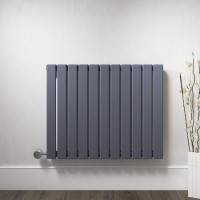 Horizontal Anthracite Flat Panel Radiator - 600 x 836mm Horizontal Anthracite Flat Panel Radiator - 600 x 836mm