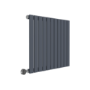 Horizontal Anthracite Flat Panel Radiator - 600 x 836mm