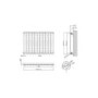 Horizontal Anthracite Flat Panel Radiator - 600 x 836mm