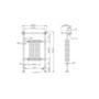 White Chrome Traditional Wall Hung Towel Radiator - 963 x 583 x 230mm