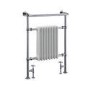 White Chrome Traditional Wall Hung Towel Radiator - 963 x 673 x 230mm