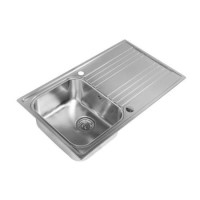 Carron Phoenix Rapid 90 1 Bowl Inset Kitchen Sink - Stainless Steel Carron Phoenix Rapid 90 1 Bowl Inset Kitchen Sink - Stainless Steel