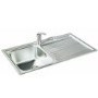 Carron Phoenix Rapid 90 1 Bowl Inset Kitchen Sink - Stainless Steel
