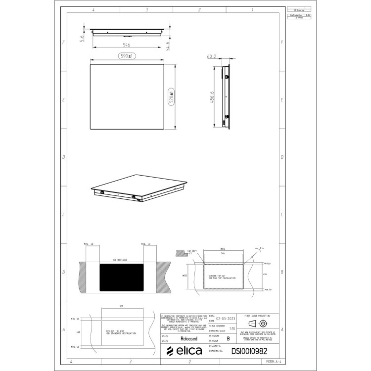 Elica 60cm 4 Zone Induction Hob 
