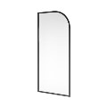800mm Black Curved Glass Shower Screen for Wet Room & Walk In Shower - Raya