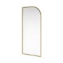 900mm Brushed Brass Curved Glass Shower Screen for Wet Room & Walk In Shower - Raya