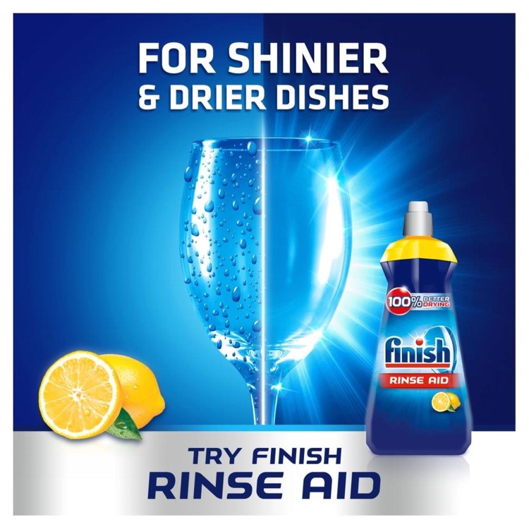 Finish Dishwasher Tablets x80 Rinse & Shine Aid 400ml And Salt 4kg Bundle