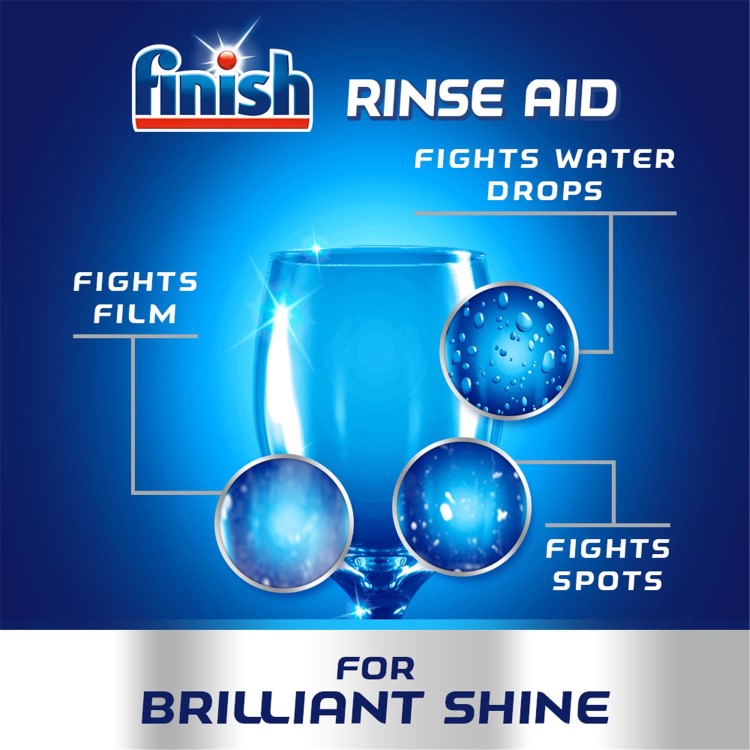 Finish Dishwasher Tablets x80 Rinse & Shine Aid 400ml And Salt 4kg Bundle