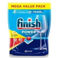 Finish Powerball All In One Max 80 Dishwasher Tablets Lemon Sparkle 1304g