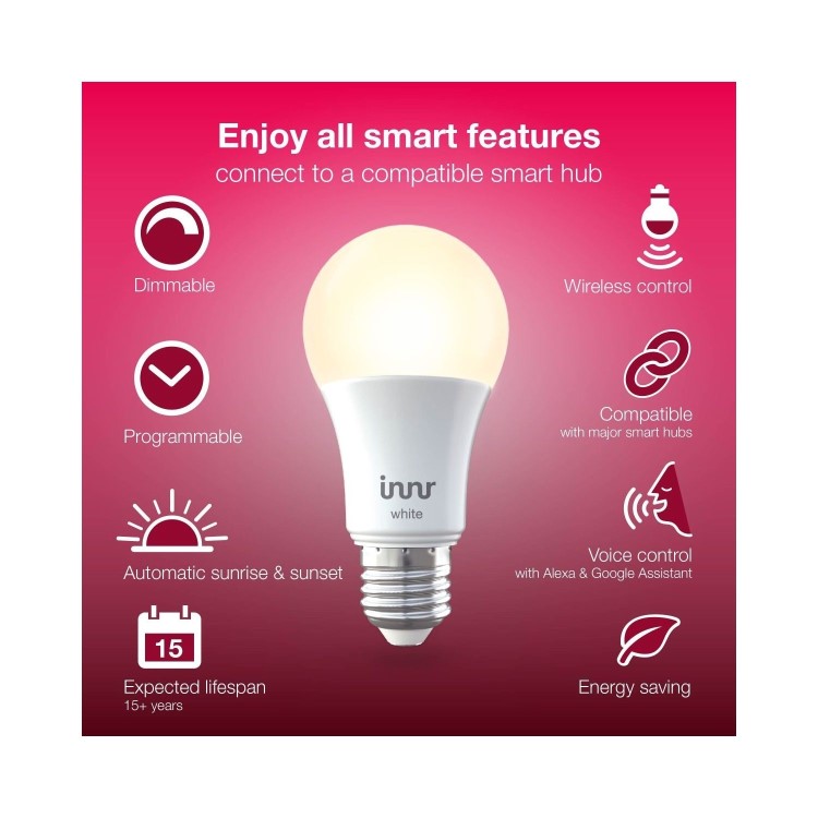 Innr Smart Bulb E27 white 806lm Zigbee 3.0 - 3 Pack