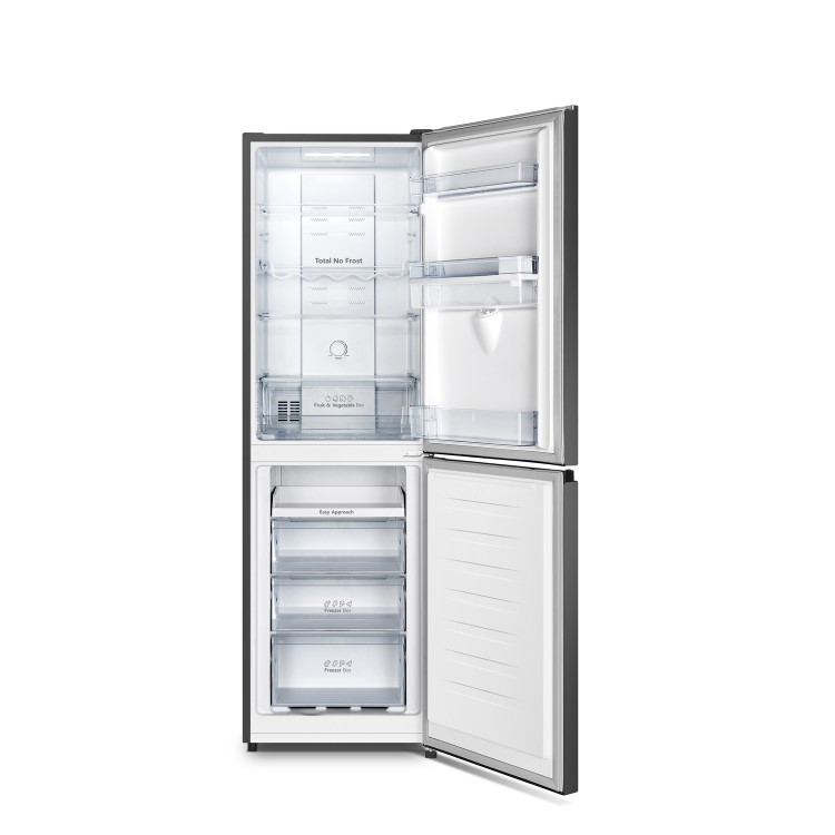 Hisense 256 Litre 50/50 Freestading Fridge Freezer - Black