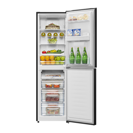 GRADE A3 - Hisense RB335N4WB1 Frost Free Freestanding Fridge Freezer With Water Dispenser Black