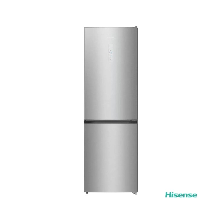 Refurbished Hisense RB388N4BC10UK Freestanding 302 Litre 60/40 Frost Free Fridge Freezer Stainless Steel