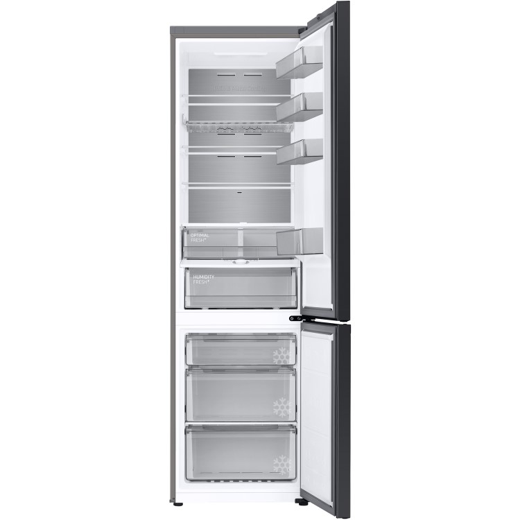 Samsung 387 Litres 65/35 Freestanding Fridge Freezer - Black Stainless