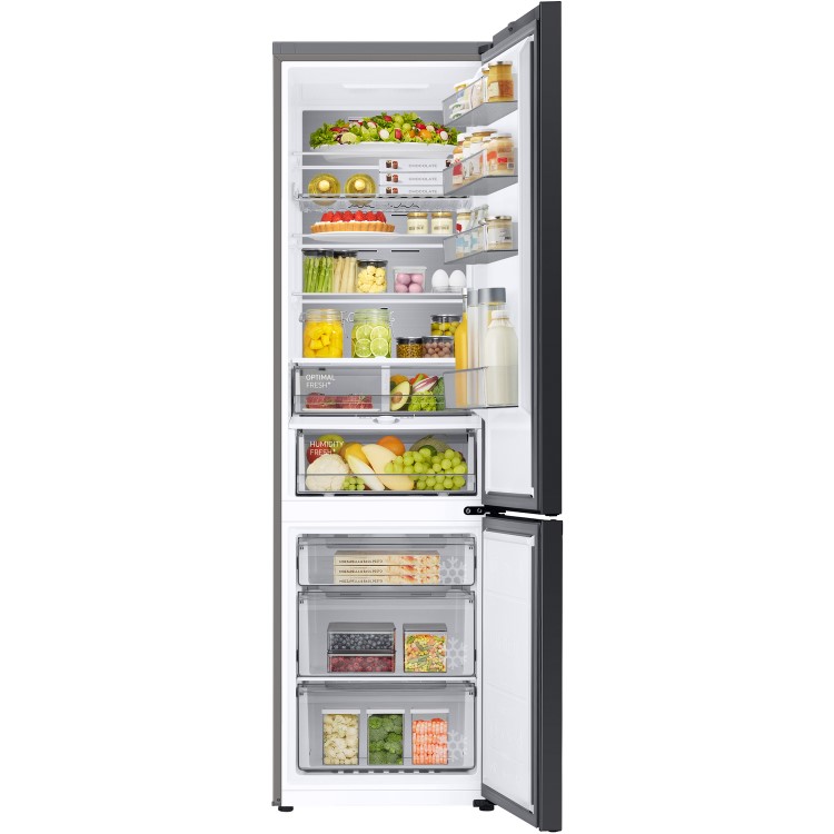 Samsung 387 Litres 65/35 Freestanding Fridge Freezer - Black Stainless