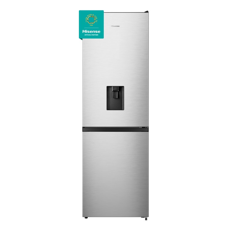 Refurbished Hisense 304 Litre 60/40 Freestanding Fridge Freezer - Stainless Steel
