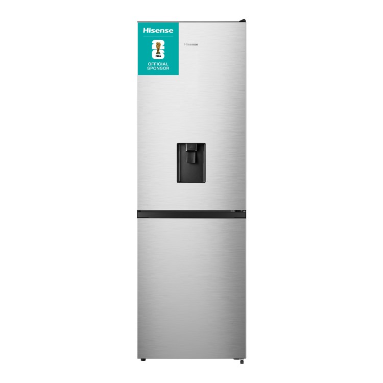 Hisense 304 Litre 60/40 Freestanding Fridge Freezer - Stainless Steel