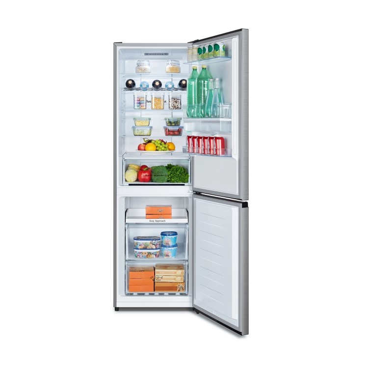 Refurbished Hisense 304 Litre 60/40 Freestanding Fridge Freezer - Stainless Steel