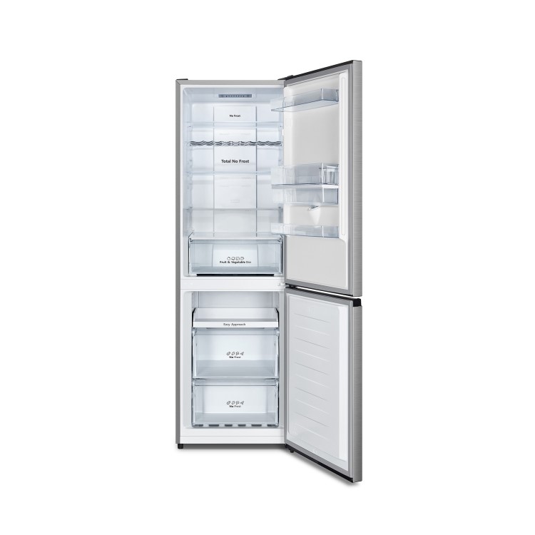 Refurbished Hisense 304 Litre 60/40 Freestanding Fridge Freezer - Stainless Steel