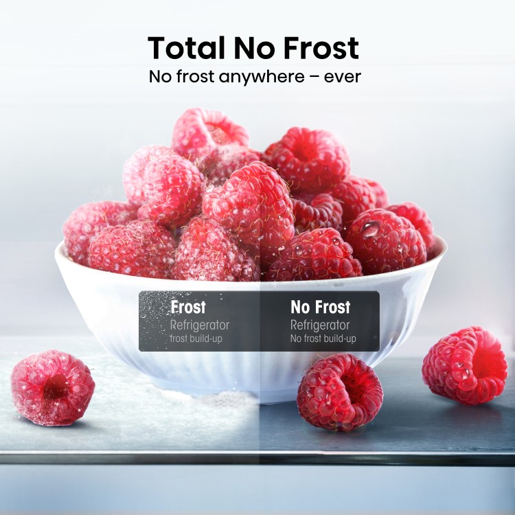 Refurbished Hisense 304 Litre 60/40 Freestanding Fridge Freezer - Stainless Steel