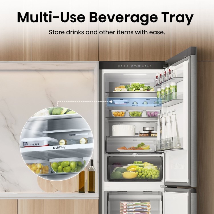 Hisense KitchenFit 330 Litre 60/40 Fridge Freezer - Silver