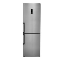 GRADE A3 - Heavy cosmetic damage - Hisense RB403N4AC2 Freestanding Fridge Freezer Stainless Steel