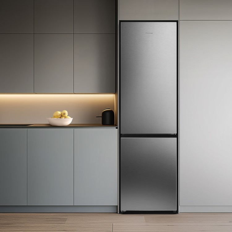 Hisense 336 Litre 60/40 Freestanding Fridge Freezer - Stainless Steel