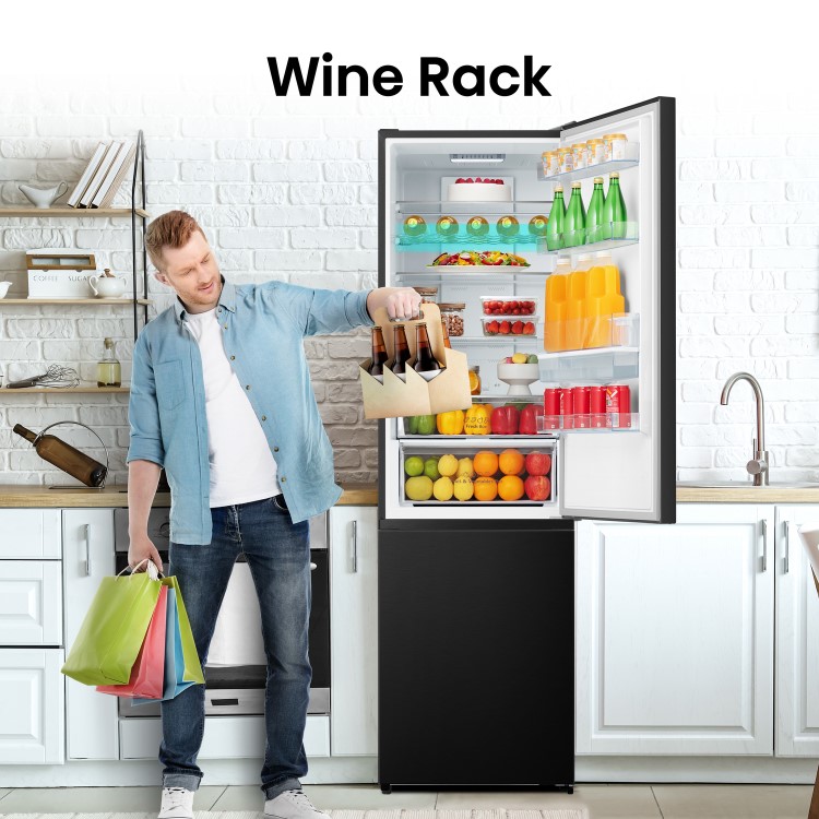 Hisense 336 Litre 60/40 Freestanding Fridge Freezer - Black