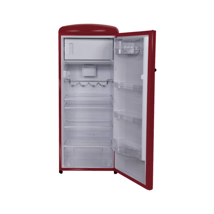 Gorenje RB60299OR Retro Style Right Hand Hinge Freestanding Fridge with Ice Box - Burgundy