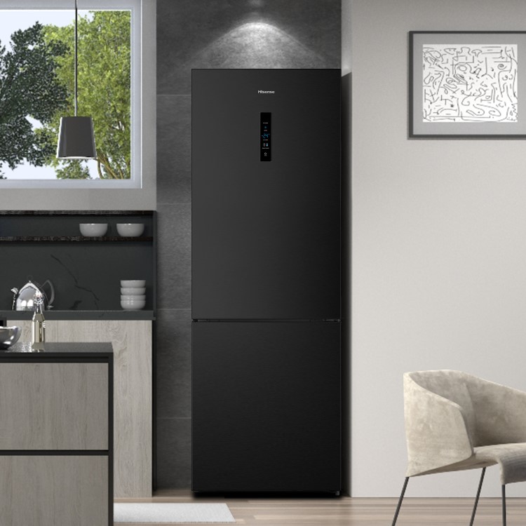 Hisense 495 Litre 60/40 Freestanding Fridge Freezer - Black