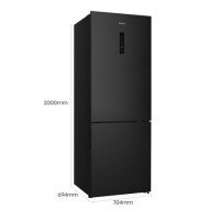 Refurbished Hisense RB645N4BFE Freestanding 495 Litre 60/40 Fridge Freezer Black
