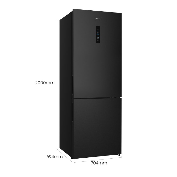 Hisense 495 Litre 60/40 Freestanding Fridge Freezer - Black