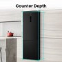 Hisense 495 Litre 60/40 Freestanding Fridge Freezer - Black