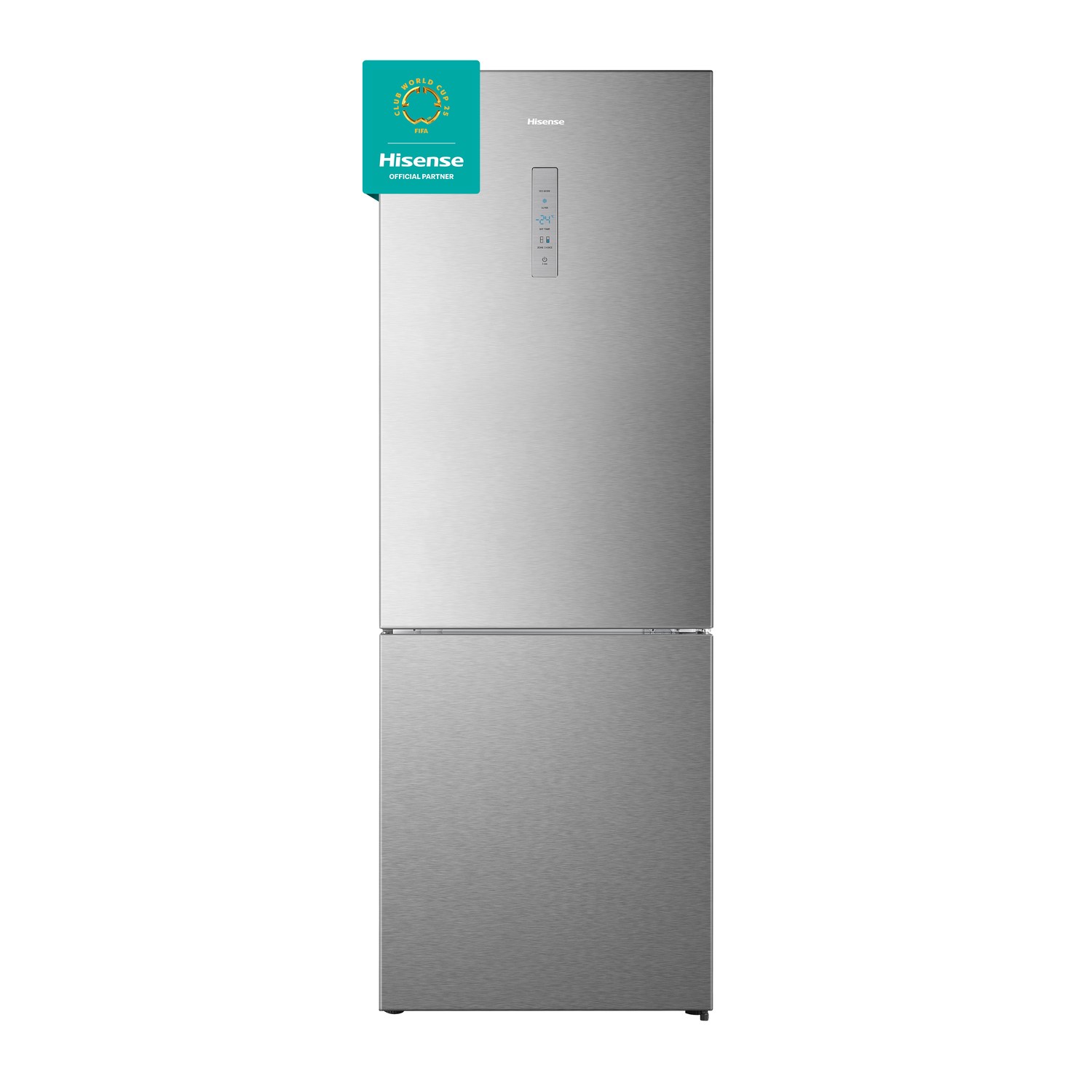 Hisense 495 Litre 60/40 Freestanding Fridge Freezer - Stainless Steel