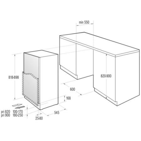 Gorenje RBIU6091AW Integrated Under Counter Fridge with Ice Box