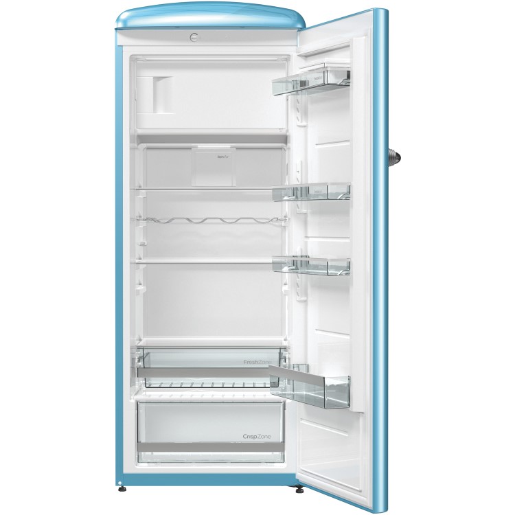 GRADE A1 - Gorenje RBO6153BL Retro Style Freestanding Fridge With Icebox - Baby Blue