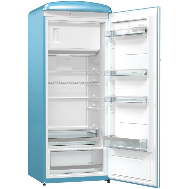 GRADE A1 - Gorenje RBO6153BL Retro Style Freestanding Fridge With Icebox - Baby Blue