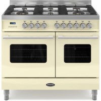 Britannia RC-10TG-DE-CR Delphi Twin Oven 100cm Dual Fuel Range Cooker - Gloss Cream