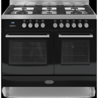 Britannia RC-10TG-QL-K Q Line Twin Oven 100cm Dual Fuel Range Cooker - Gloss Black