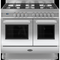 Britannia RC-10TG-QL-S Q Line Twin Oven 100cm Dual Fuel Range Cooker - Stainless Steel