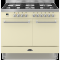 Britannia RC-10TG-WY-CR Wyre Twin Oven 100cm Dual Fuel Range Cooker - Matt Cream
