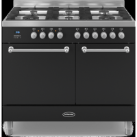 Britannia RC-10TG-WY-K Wyre Twin Oven 100cm Dual Fuel Range Cooker - Matt Black